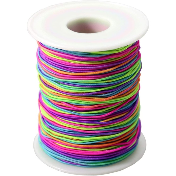 Rugalmas gyöngyfűző cérna, VeliumCraft, 100 m, többszínű