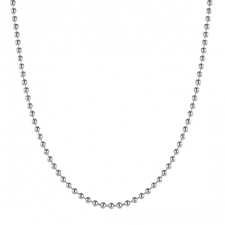 Lant argint cu bilute 3 mm, 55 cm, BeSpecial, LZT0035, 55 cm