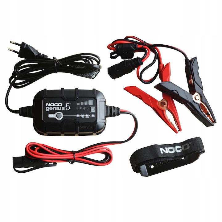 Redresor auto NOCO 6V/12V, 5A, IP65, 117x74x48mm