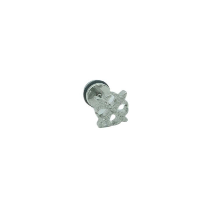 Pereche Cercei inox tip piercing cruciulita 1 cm diametru Claudia