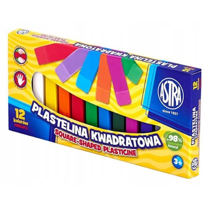 Комплект пластилин за деца, Astra, 18 цвята, многоцветен
