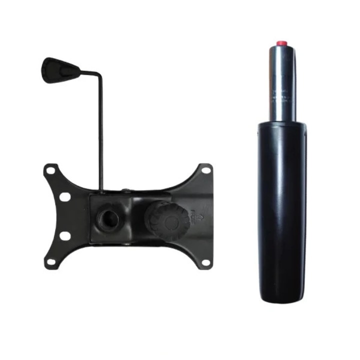 Set placuta balans metalica, 22 cm x 15 cm si cilindru piston, gaz, pentru scaune birou, negru, 35 cm