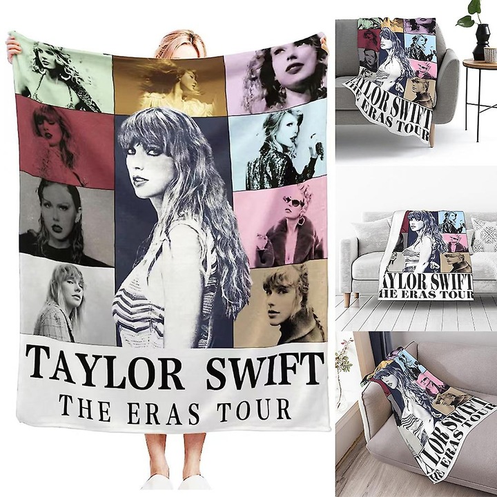 Patura decorativa Taylor Swift, poliester, multicolor