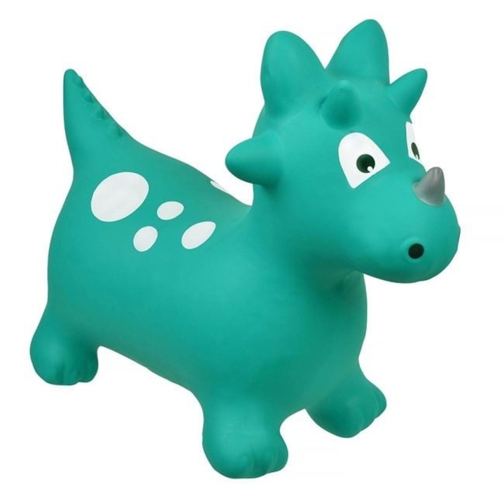 Minge de sarit Hop Hop Dinozaur verde 25×60 cm cu maner – jucarie activa pentru copii 3+ ani, dezvolta echilibrul si coordonarea – ANTBRO®