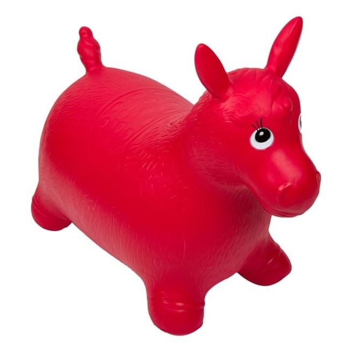 Ugráló labda Hop Hop 45 × 65 cm piros póni modell – aktív játék 3+ éves gyermekeknek, fejleszti az egyensúlyt és a koordinációt – ANTBRO®