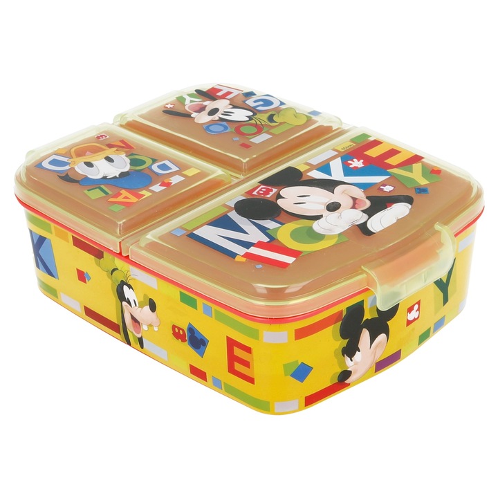 Cutie sandwich cu multe compartimente, Mickey Mouse