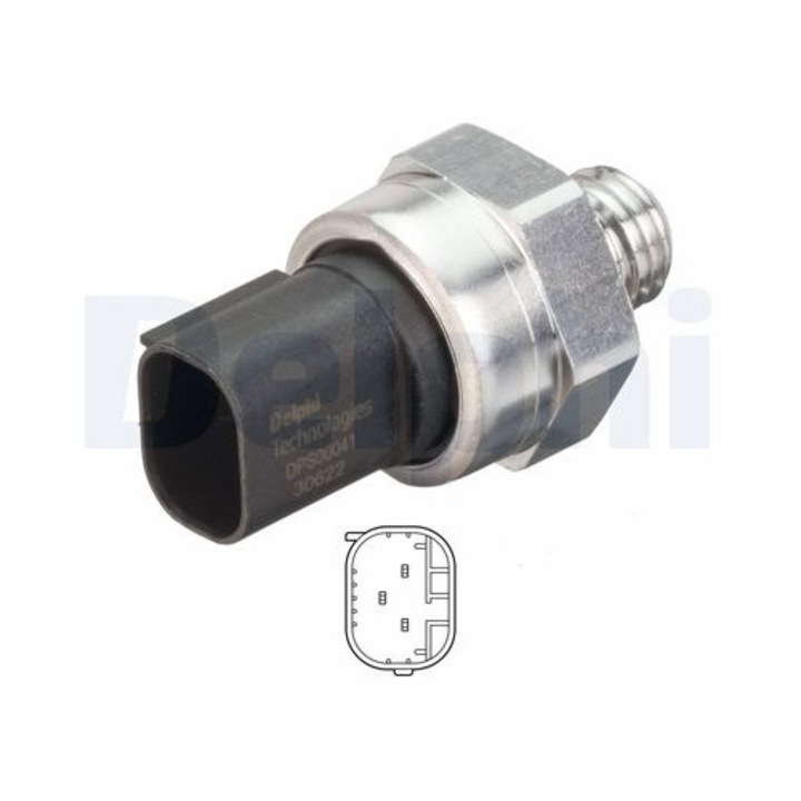 Senzor presiune gaze evacuare Delphi, 3 conexiuni, pentru masini Mercedes-Benz