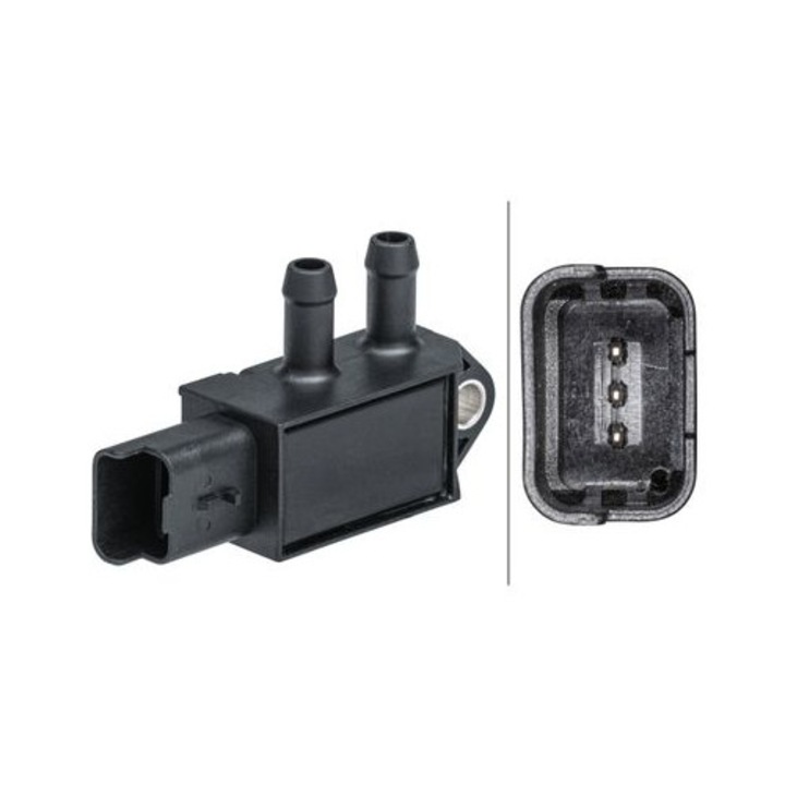 Hella kipufogógáz nyomásérzékelő 8x8mm, 3 csatlakozás