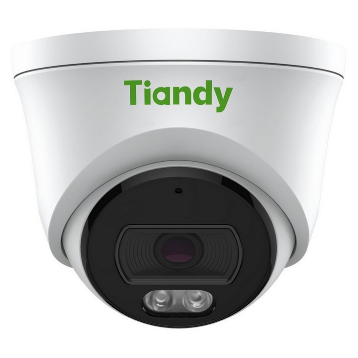 IP куполна камера за наблюдение Color Maker Tiandy TC-C35XS-I3WEYSV5.0, 5MP 2K+, IR/бял LED 30м/15м, Микрофон, PoE, IP66
