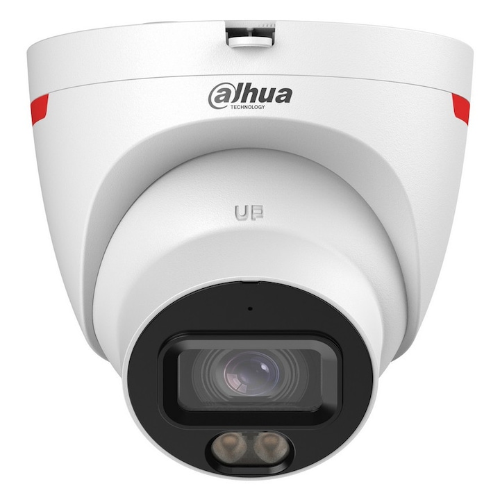 Camera supraveghere dome IP Dahua IPC-HDW2249T-S-LED-0280B-PRO, WizSense, 2MP, WizColor, LED alb 30m, Audio, PoE, IP67