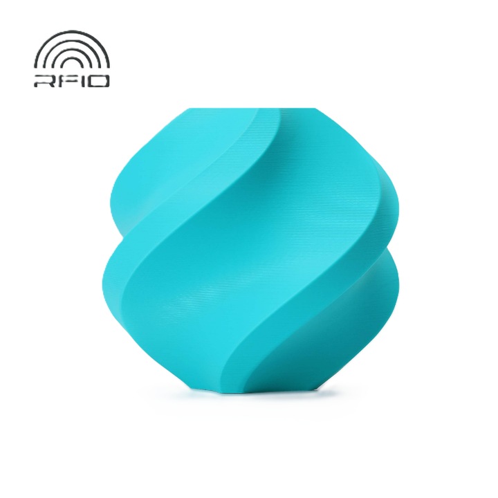 Rezerva filament, PLA Basic, 1.75 mm, Turquoise, Bambu Lab, RFID auto citire