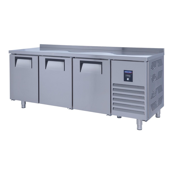 Frigider profesional tip masa din inox cu 3 usi Ideal Inox 2000x700x850 volum net 515 l