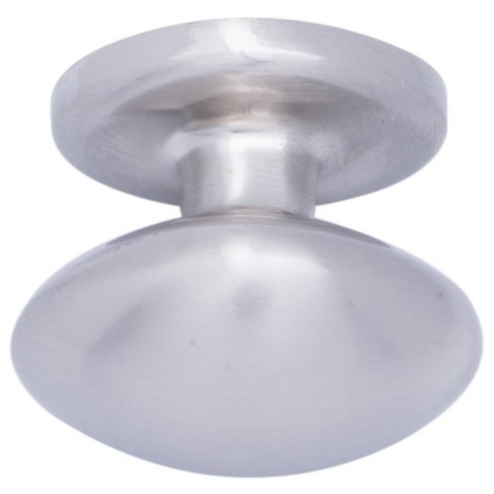 Set 25 butoane decorative din nichel satinat pentru mobila, diametru 3.5 cm, argintiu, Amazon Basics