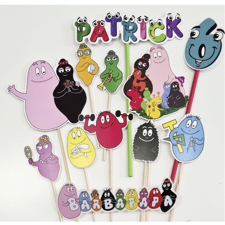Party kiegészítők Barbapapa tortadíszek