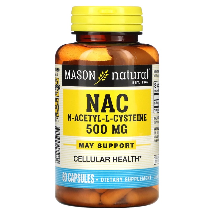 Supliment alimentar, Mason Natural, NAC, 500 mg, 60 capsule