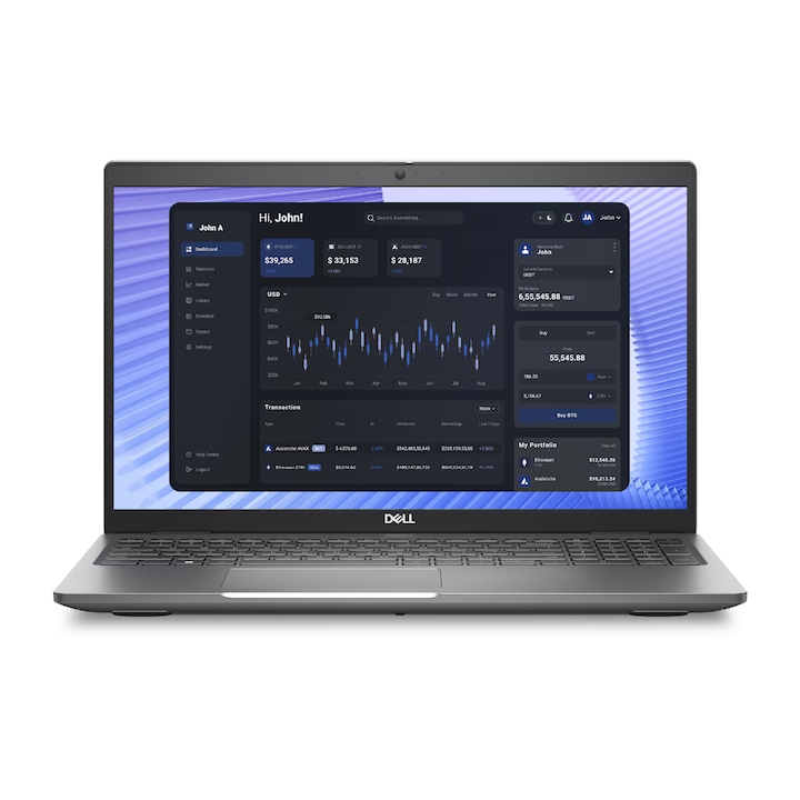Dell Precision 3590 Ultra 7 laptop, 32 GB, 1 TB, 15.6" FHD, RTX 500 ADA 4GB, szürke, Windows 11Pro
