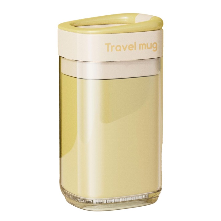 Flippy Кутия за съхранение на четки, преносими козметични аксесоари, 13 x 6,8 x 6 см, жълта