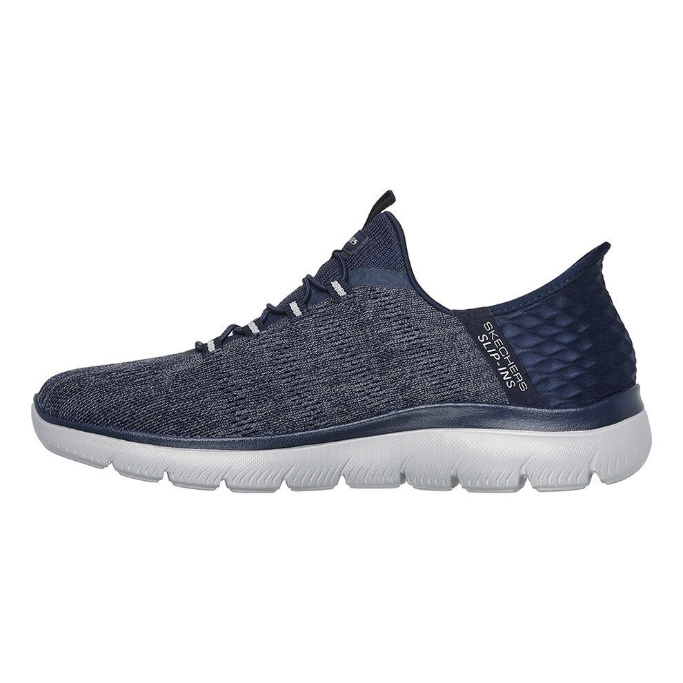 Skechers, Pantofi sport de plasa cu logo, Bleumarin, 45.5 - eMAG.ro