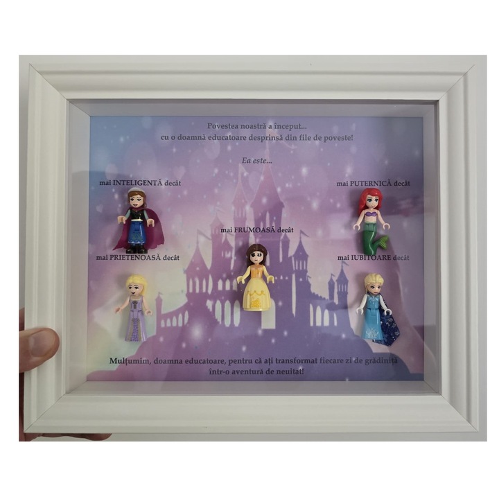 Tablou Educatoare 5 SuperEroi Box, 20x25 cm