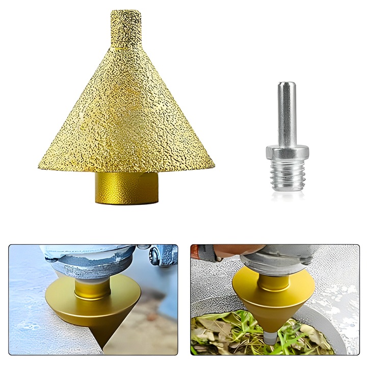 Carota TREXORA 38mm, diamant, M10, auriu, 38x38x38cm