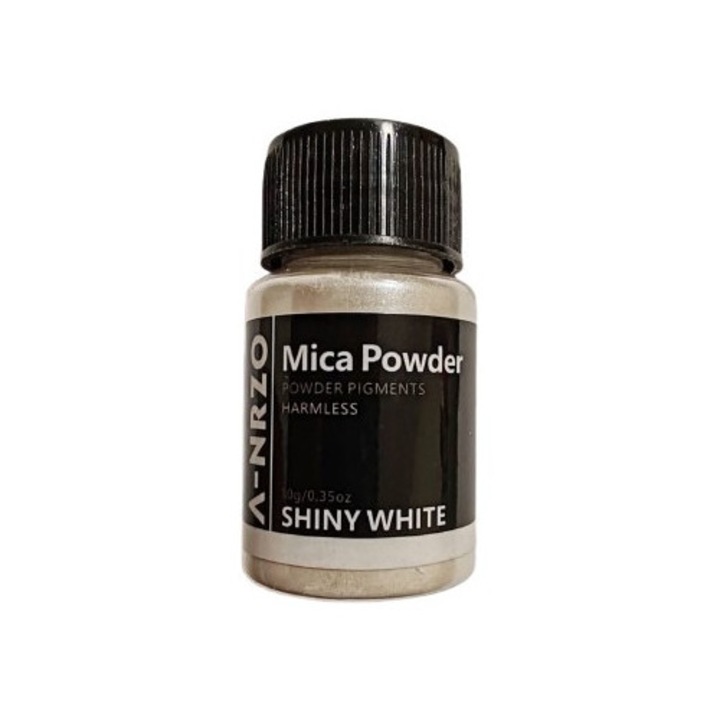 Pigment pudra ANRZO Shiny White, alb, 10 ml