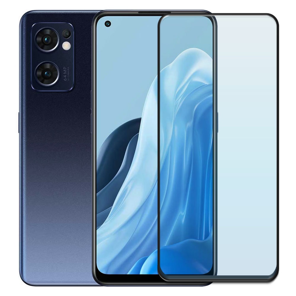 Folie din sticla securizata pentru Oppo Reno 7 5G, HAMSTERBOX Glass Shield, Protectie completa ecran, Full face, Aplicare rapida, Case Friendly, Transparenta