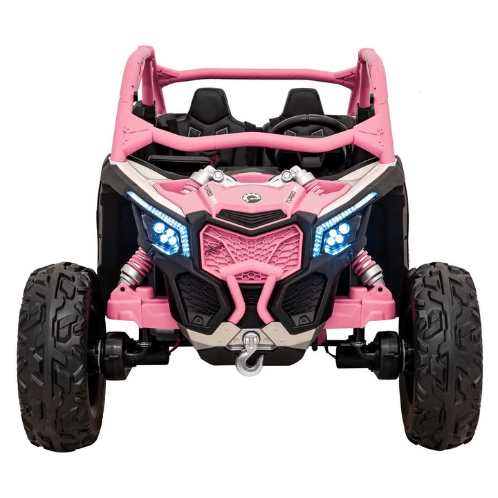 Vehicul Buggy Maverick Turbo RR, 4x200W, 24V, Roz, 148x85x81cm