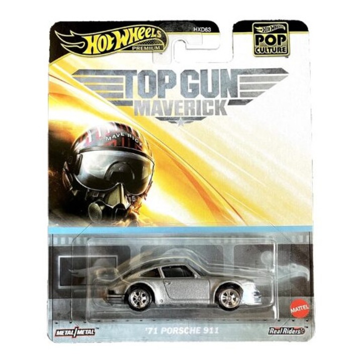 Macheta auto Porsche 911 Top Gun Argintiu 1971 1:64 Hotwheels