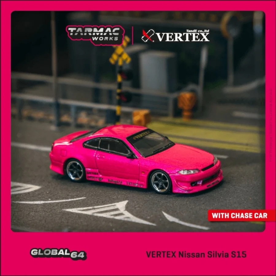 Tarmac VERTEX Nissan Silvia S15チェイス Tarmac Works 1/64 VERTEX Nissan Silvia S15 - ミニカー専門店 RideON