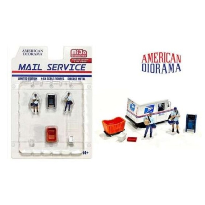 Kiegészítők Postaszolgálati figurakészlet 1:64 Amerikai dioráma