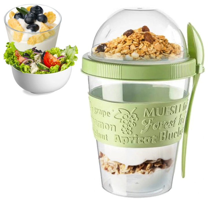 Recipient, pahar pentru accesorii, Openhome, practic si functional, usor de curatat, stabil si sigur, ideal pentru birou si acasa, inaltime 5 cm, verde