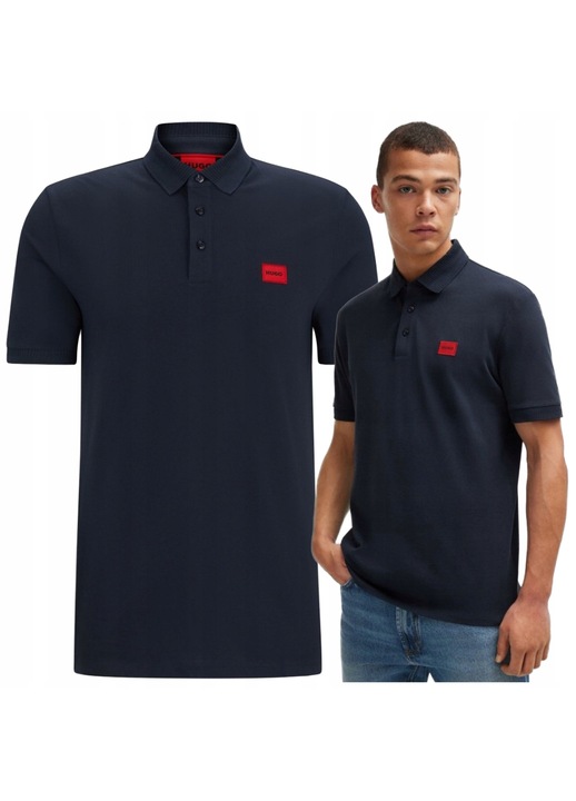 Мъжка тениска, Hugo Boss, 100% памук, тъмносиня, Тъмносин