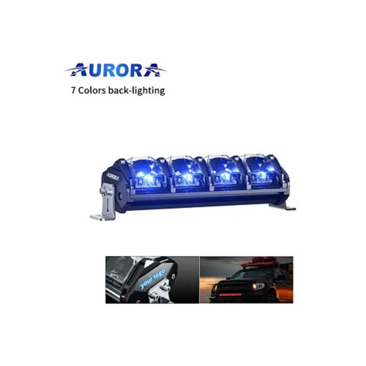 Bara LED Aurora, 124W, 25.4cm, aluminiu, IP68/IP69K
