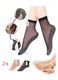 Set 2 Perechi Sosete Transparente, DANATI, Ciorapi, 35-39EU, Negru, Respirabile cu efect Gheata, Ultra Subtiri, intaritura pe talpa, Absorbante, Antiderapante, Poliester cu Catifea Matasoasa si Elastan