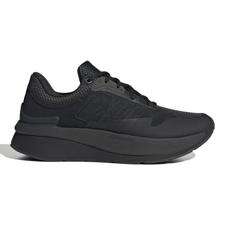Adidas Sportswear, Pantofi cu garnituri din material sintetic pentru alergare Znchill, Negru, Negru, 42