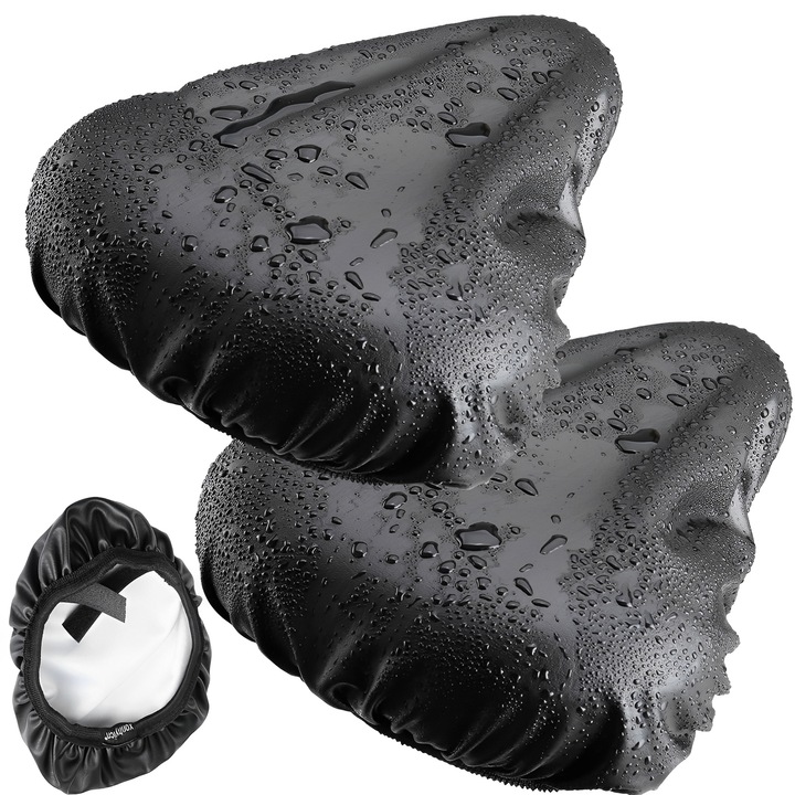 Trexora kerékpárnyereghuzatok, 2 db/szett, poliészter, vízálló, porálló, fekete