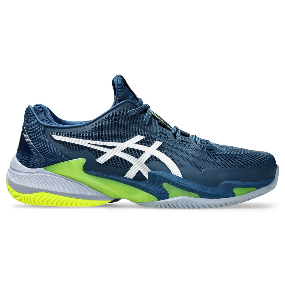 Asics, Pantofi pentru tenis Court FF 3 Clay, Alb, Albastru inchis