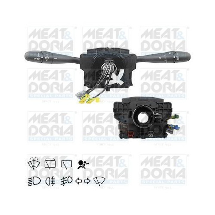 Kormánymű kapcsoló MEAT & DORIA 23193, 22 csatlakozó, világítás és ablaktörlő funkciókkal