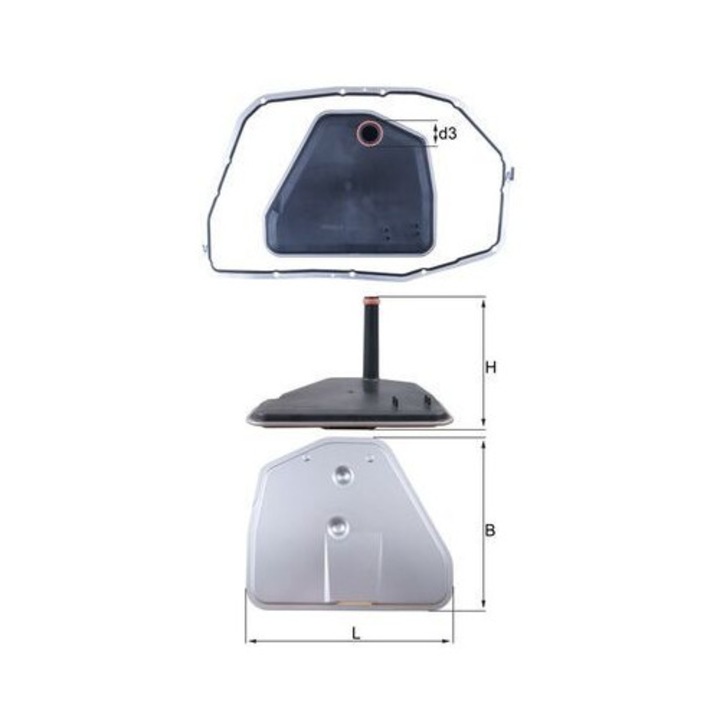 Filtru ulei Mahle, insertie, 231, 5x195x142mm, automata 6 sebességes sebességváltó