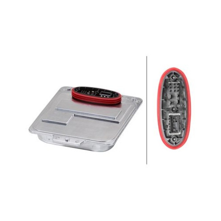Unitate de comandă lampă cu descărcare pe gaz Hella, 12V, pentru faruri adaptive curbe, compatibilitate Mercedes-Benz E-Class