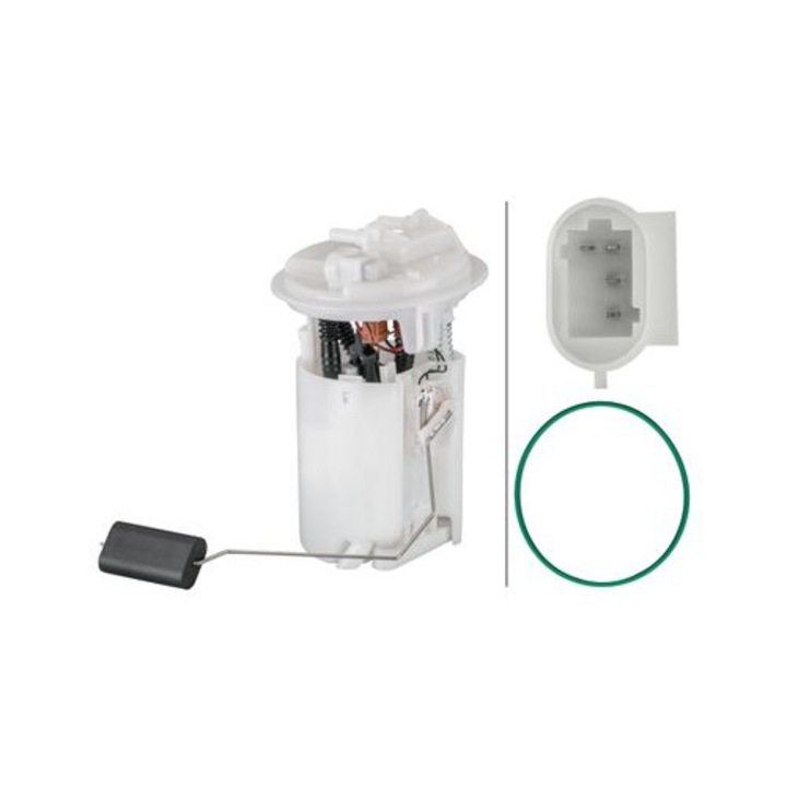 Hella üzemanyagpumpa, elektromos, tömítéssel, 4 csatlakozóval, kód: 8TF358106881
