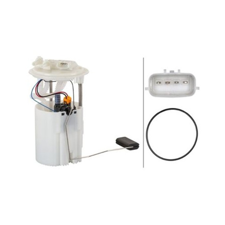 Hella elektromos üzemanyagszivattyú, tömítéssel, 4 csatlakozással, Renault Scenic 1.5 dCi és 1.6 dCi-hez