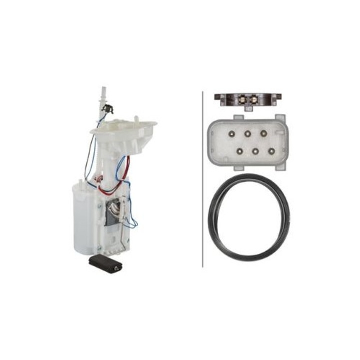 Hella üzemanyagpumpa, elektromos, tömítéssel, 6 csatlakozóval, személygépkocsikhoz