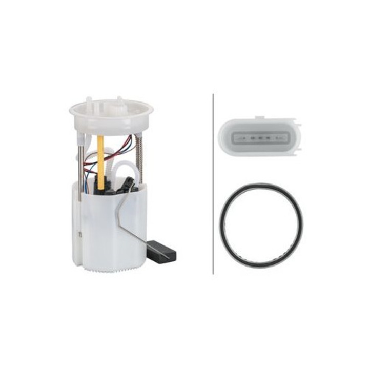 Hella üzemanyagpumpa, elektromos, 5 csatlakozóval, jelzőberendezéssel