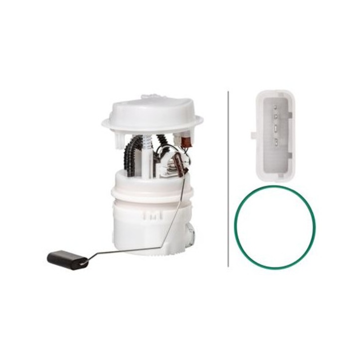 Hella elektromos üzemanyag-ellátó rendszer, tömítéssel, 4 csatlakozással, Peugeot 206-hoz