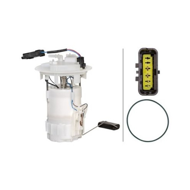 Hella üzemanyag-ellátó rendszer, üzemanyag-szivattyú, 4 csatlakozó, tömítéssel