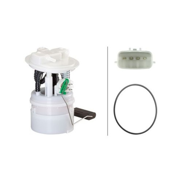 Hella üzemanyag-ellátó rendszer, elektromos üzemanyagszivattyú, 4 csatlakozós, Dacia Duster 1.6 16V 4x4, 1.6 SCe 115 4x4 modellekhez