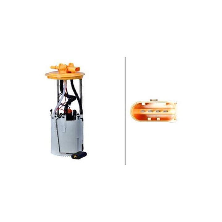 Pompă de combustibil Hella, cu etanșare, electrică, 4 conexiuni, pentru motorină