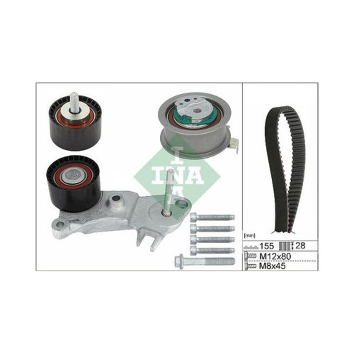 INA vezérműszíj készlet, 155 fog, 28mm, VOLVO autókhoz