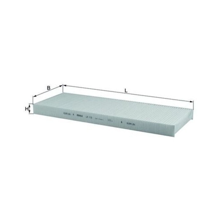 Utastérszűrő, Mahle, 360x127x25mm, LA118